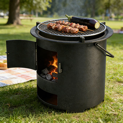 🔥 50 % RABATT NU! 🍳 Bärbar multifunktionell spis – effektiv förbränning för matlagning & värme, slitstark metall 🏕️