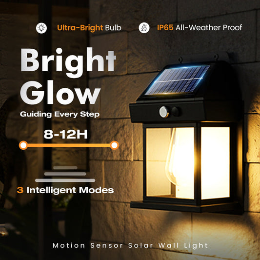☀️ 50 % RABATT! 💡 Solcellsvägglampa med rörelsedetektor, IP65 vattenskydd, trådlös och utan elräkning 🏡
