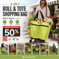 🛒 50% RABATT NU! 🧳 2‑i‑1 Hopfällbar Shoppingvagn – Stor Kapacitet & Slitstarkt Oxford-tyg – Perfekt för Matbutik, Marknad, Camping & Resor 🌿