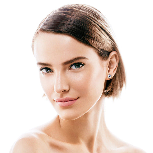 Fantastiska klassiska sexkloriga diamantörhängen