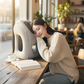 🛏️✈️ Uppblåsbar ergonomisk resekudde – 360° nackstöd & 45° vilovinkel för bekvämare resor 💤✨