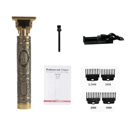 🎁Trådlös Retro Hårtrimmer | Nano-Titan-Blad✂️ 4 Kamtillsatser🦾 Extremt Kraftfull Motor