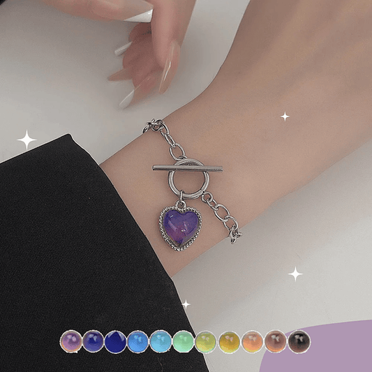 💖 Färgskiftande Hjärtsmycke – Ett Magiskt Armband eller Halsband