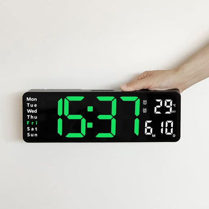 🕐 50 % RABATT NU! 📟 Digital klocka med temperatur, datum & automatisk sommartid – stor 16"-skärm, fjärrkontroll & automatisk ljusstyrka – perfekt för hemmet 🏠