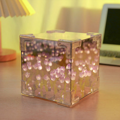 🎁Magic Cube DIY tulpan-spegellampa