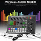 F998 Live-ljudkortsmixer, podcast-ljudgränssnitt med DJ-mixereffekter, röstväxlare med ljudeffekter för karaoke, livestreaming, inspelning, spel