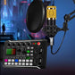 F998 Live-ljudkortsmixer, podcast-ljudgränssnitt med DJ-mixereffekter, röstväxlare med ljudeffekter för karaoke, livestreaming, inspelning, spel