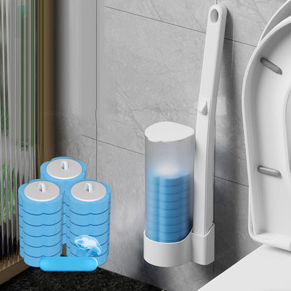 Engångstoalettrengöringssystem - Antibakteriell Gel med Avtagbar Borste för Djuprengöring och Hygien ✨🧼