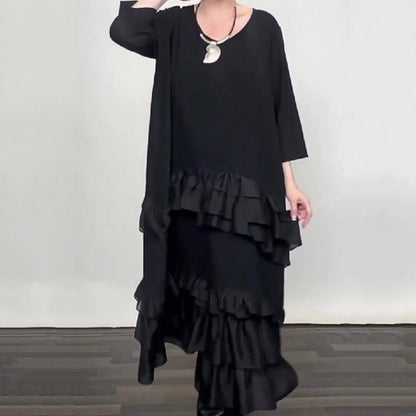 🔥Nyårserbjudande——Extra stor flödande volangklänning