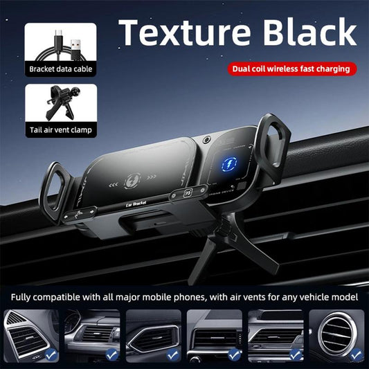 ⚡15 W trådlös snabbladdare för bilar för vikbara och vanliga smartphones
