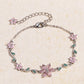🌸Damlig Kärleksblomstrasmycke med Strass🌸