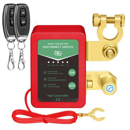 🔋🚗 12V/24V Fjärrstyrd bilbatteri avstängningsbrytare