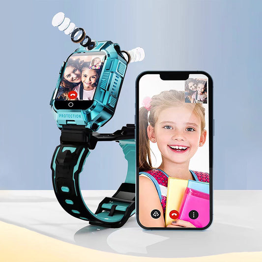 4G smartklocka för barn med SIM-kort, SOS-funktion och GPS-lokalisering, IP67 vattentät kamera, present till iOS och Android barnklocka