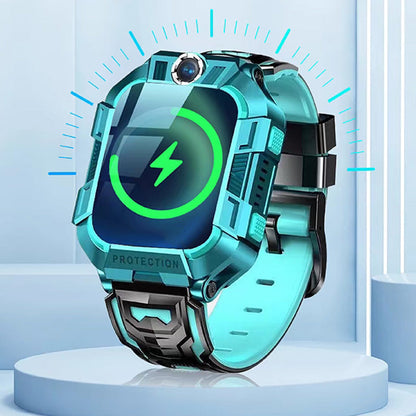 4G smartklocka för barn med SIM-kort, SOS-funktion och GPS-lokalisering, IP67 vattentät kamera, present till iOS och Android barnklocka