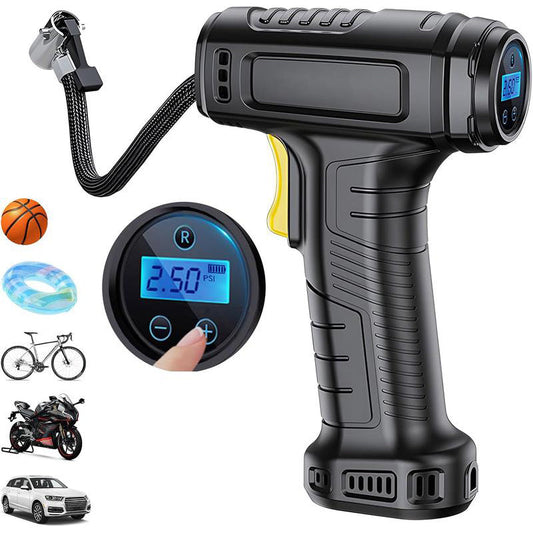 Bärbar sladdlös luftkompressor med digital display