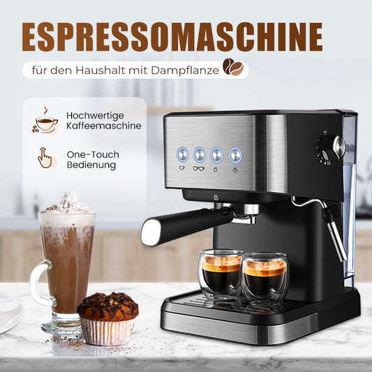☕Espressomaskin för hushållsbruk med ångmunstycke