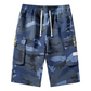 🩳 50% RABATT NU! 🏕️ Herr Camo Cargoshorts med Dragsko i Midjan – Flera Fickor, Lättvikt & Avslappnad Passform ✨