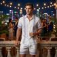 👕 50% RABATT NU! 🩳 Herrarnas Blommiga Tryck 2-Delars Set – Skjorta & Shorts, Andningsbar & Justerbar Midja 🏖️