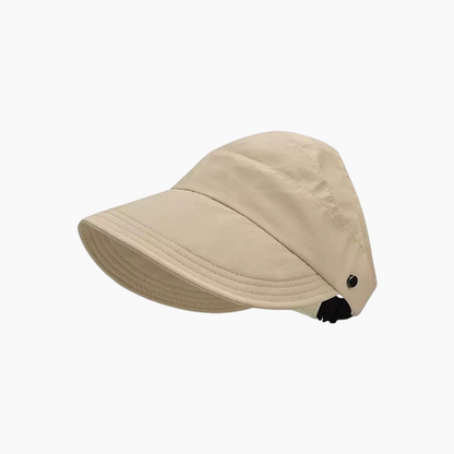 🧢✨50% RABATT NU! ✨ Dam halvkeps-solhatt med brett brätte – krokförslutning, perfekt för hästsvans & flätor, luftig & sval 🌬️
