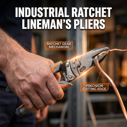 ⚡🔧 Självlåsande ratchet-kabeltång – inbyggd trådskärare & mångsidig för elarbete, installation och reparation ✨