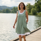 👗 50% RABATT NU! 🌸 Kvinnor Casual Lös Ärmlös Faux Tvådelad Tankklänning – Snygg & Andningsbar – Perfekt för Sommaren – Storlek S-3XL ☀️
