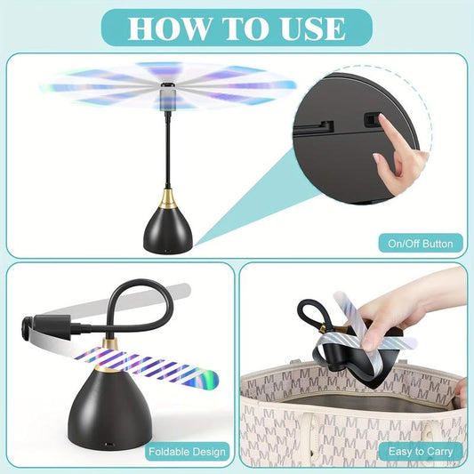 🌀 50% RABATT NU! Smart Flugbortstötande Fläkt – USB/Batteri, Tyst & Bärbar – Fluglös zon var som helst 🏡✅