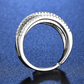 📢📢50 % RABATT !! 💍 JUSTERBAR CZ-RING MED KORSAD DESIGN — Glittrande pavé och elegant design med flera band ✨