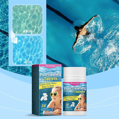 🧊 50% RABATT NU! Poolrengöringstabletter – kristallklart vatten, eliminerar fläckar & lukt – långsam upplösning & enkelt underhåll – perfekt för alla pooler 🏊‍♂️✨