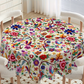 📢📢50% RABATT NU!! ⏰Retro Blommig Duk – Fågel & Blomstermotiv