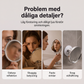 10 gångers förstorande sminkspegel med LED-ljus och sugkopp