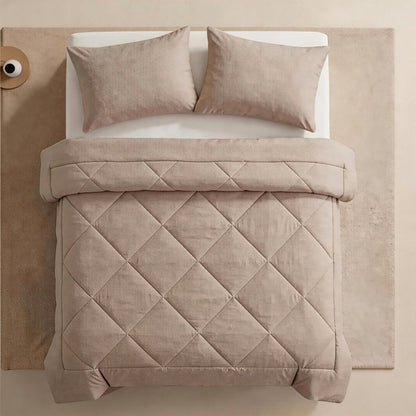 🛏️ 50 % RABATT NU! 🧵 3-delat quiltat täckeset – mjukt material, diamantsöm & allsäsongskomfort – perfekt för bekväm sömn 🌙