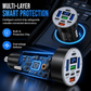 📢📢 50 % RABATT NU! ⏰🚗 40 W 8-i-1 snabbladdare för bil med digital voltmätare – 4 USB & 4 PD-portar ⚡️