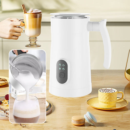 ☕ 50 % RABATT NU! 🥛 Elektrisk mjölkskummare – varmt och kallt skum, magnetisk visp och cafékvalitet – 400 W för latte, cappuccino och mer 🍶