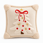 🎄50% RABATT🧸Broderad Julgransformad Kuddfodral med Rosett 45x45cm, fin juldekoration till hemmet✨