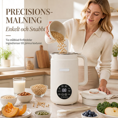 📢📢40% RABATT NU!! ⏰Automatisk sojamjölksmaskin för hushållsbruk och kraftfull mixer med 1500 ml kapacitet, filterfri, multifunktionell matberedare med 10 blad och innerfoder av 304 rostfritt stål