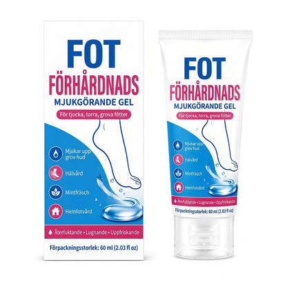 Fuktgivande urea fotkräm gel 60 ml för torra, spruckna fötter, exfolierande och återfuktande fotvård