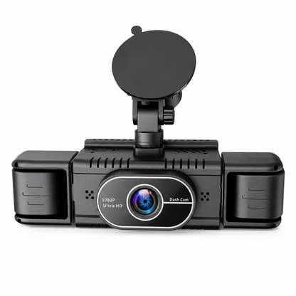 🚗📹 F100 4-linsig bilkamera 1080p HD med infrarött mörkerseende och GPS-synkronisering