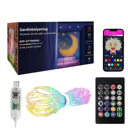 💡🌈 Vattentäta LED-gardinljusslingor – appstyrning, musiksynk & anpassningsbara ljuseffekter för fest, trädgård och hem ✨🏠