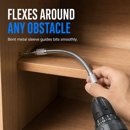 📢📢 50% RABATT! ⏰ Flexibel Förlängningsaxel i Metall för Borrmaskin & Skruvdragare – Böjbar Bitsförlängare för Trånga Utrymmen