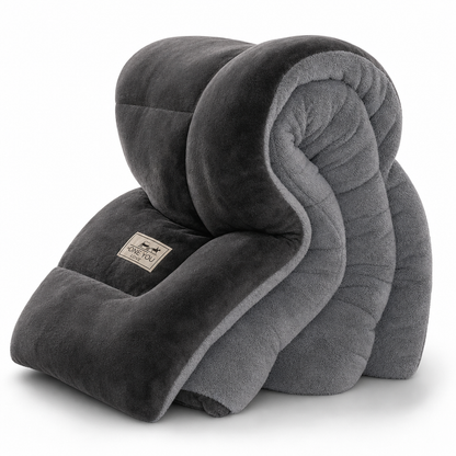 ⏰ Tjockt och varmt vintertäcke i mjölksammet – mjuk fleece & duntäcke i enfärgad design ✨