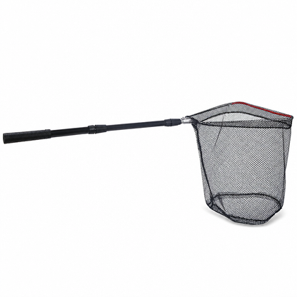 🎣 50% RABATT! ✨ Hopfällbar Teleskopisk Fiskhåv i Aluminium – Gummerat Nät & Förstärkt Ram 🐟