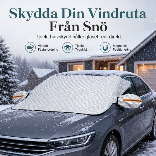 Tjockare magnetisk bilskydd för vindrutan - halvöverdrag för främre vindrutan tillverkade för sedaner och SUV-bilar
