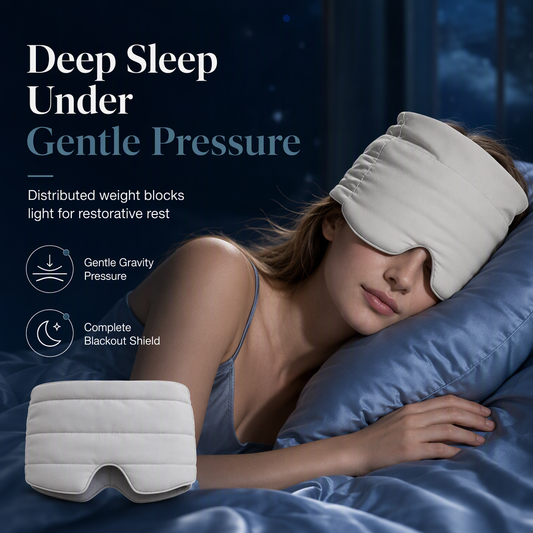 😴💤 Tyngdögonmask – suitiifamily™100 % mörkläggning, tryckavlastande design för djupare sömn och utvilade ögon!